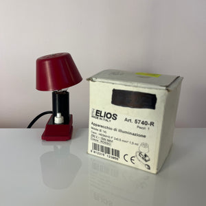 Klemmlampe rot mit Kunststoffschirm & Schalter von Elios