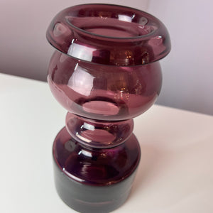 Antik Vase Pompadour weinrot von Nanny Still für Riihimäen Lasi