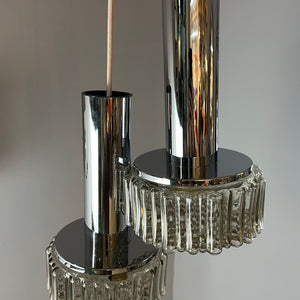 Pendelleuchte Modell P105 Rauchglas Chrom von STAFF