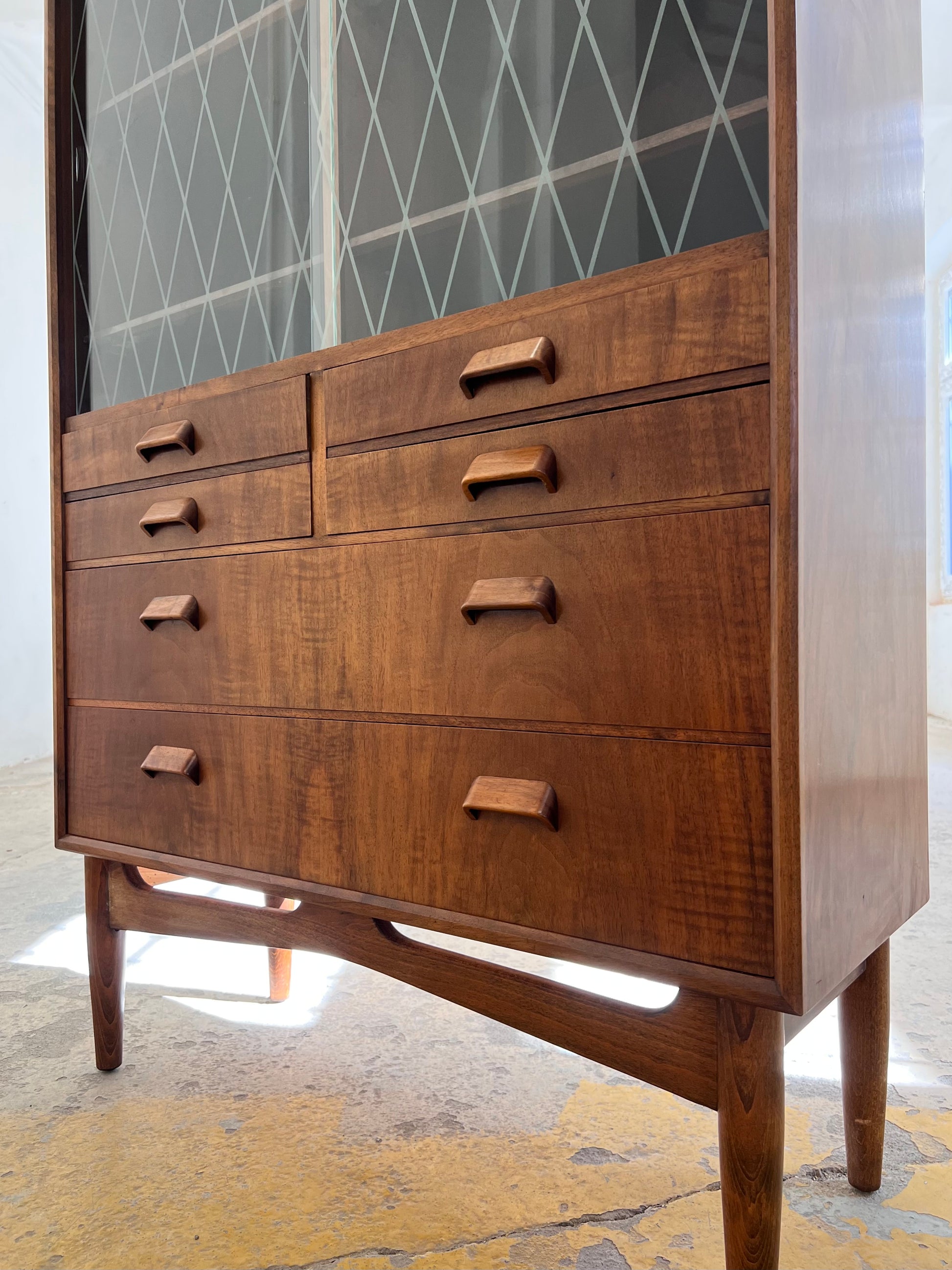 Vitrinenschrank Teak aus Dänemark