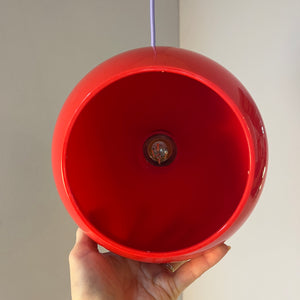 Kugellampe rot Kunststoff aus Dänemark