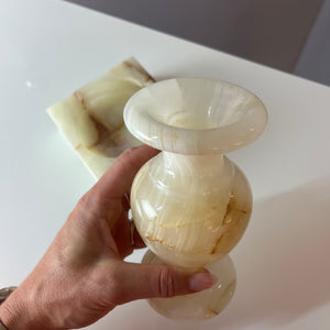 Set: Aschenbecher & Vase Onyx