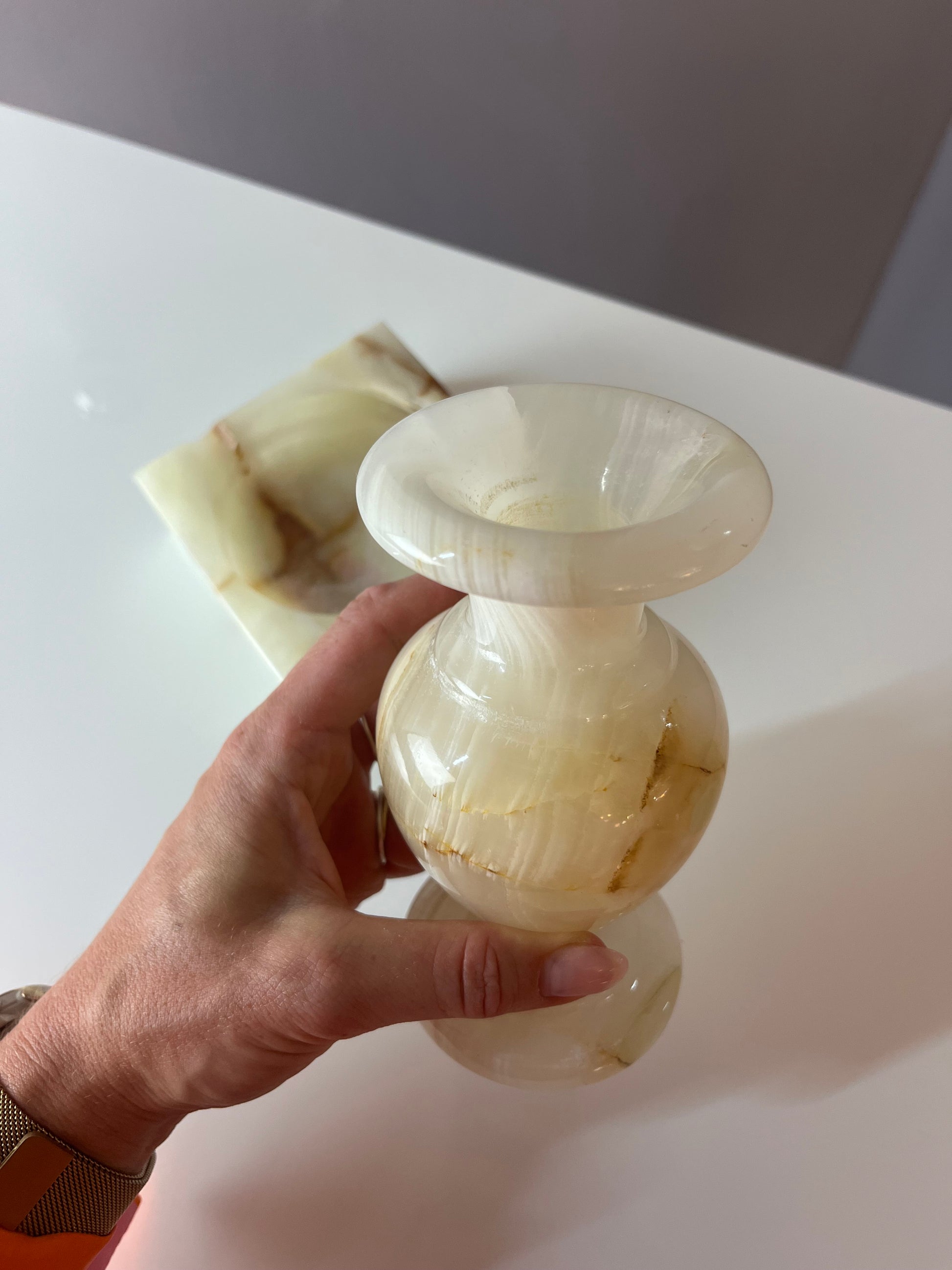 Set: Aschenbecher & Vase Onyx