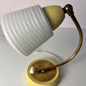 Schreibtischlampe Messing mit Glasschirm