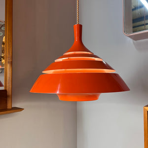 Hängelampe orange von Hans-Agne Jakobsson für Lyfa