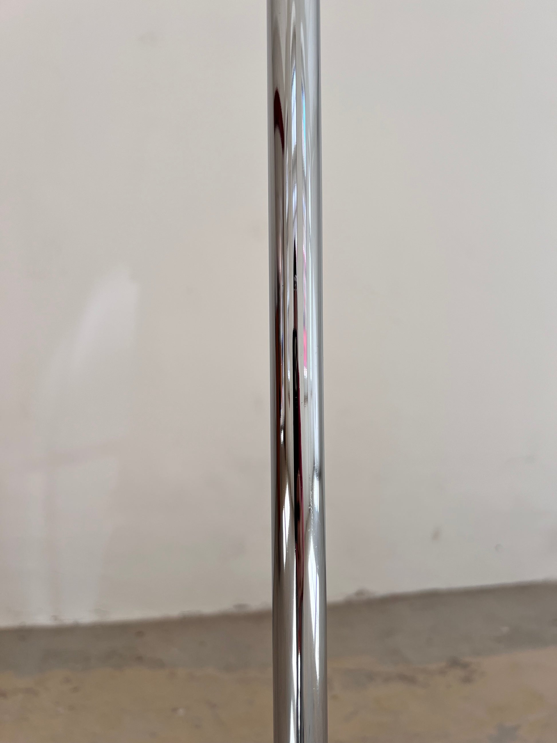 Stehlampe Chrom mit Stoff-Schirm von STAFF