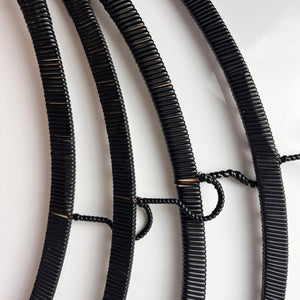 Set: 4x Kleiderbügel schwarz floral