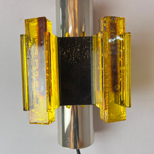 Wandlampe gelb schwarz von Claus Bolby für Cebo