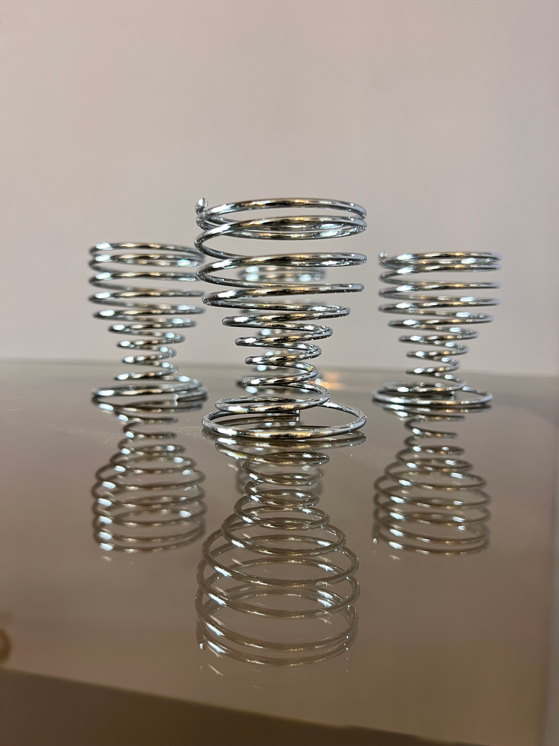 Set: 4x Eierbecher Metall 80er