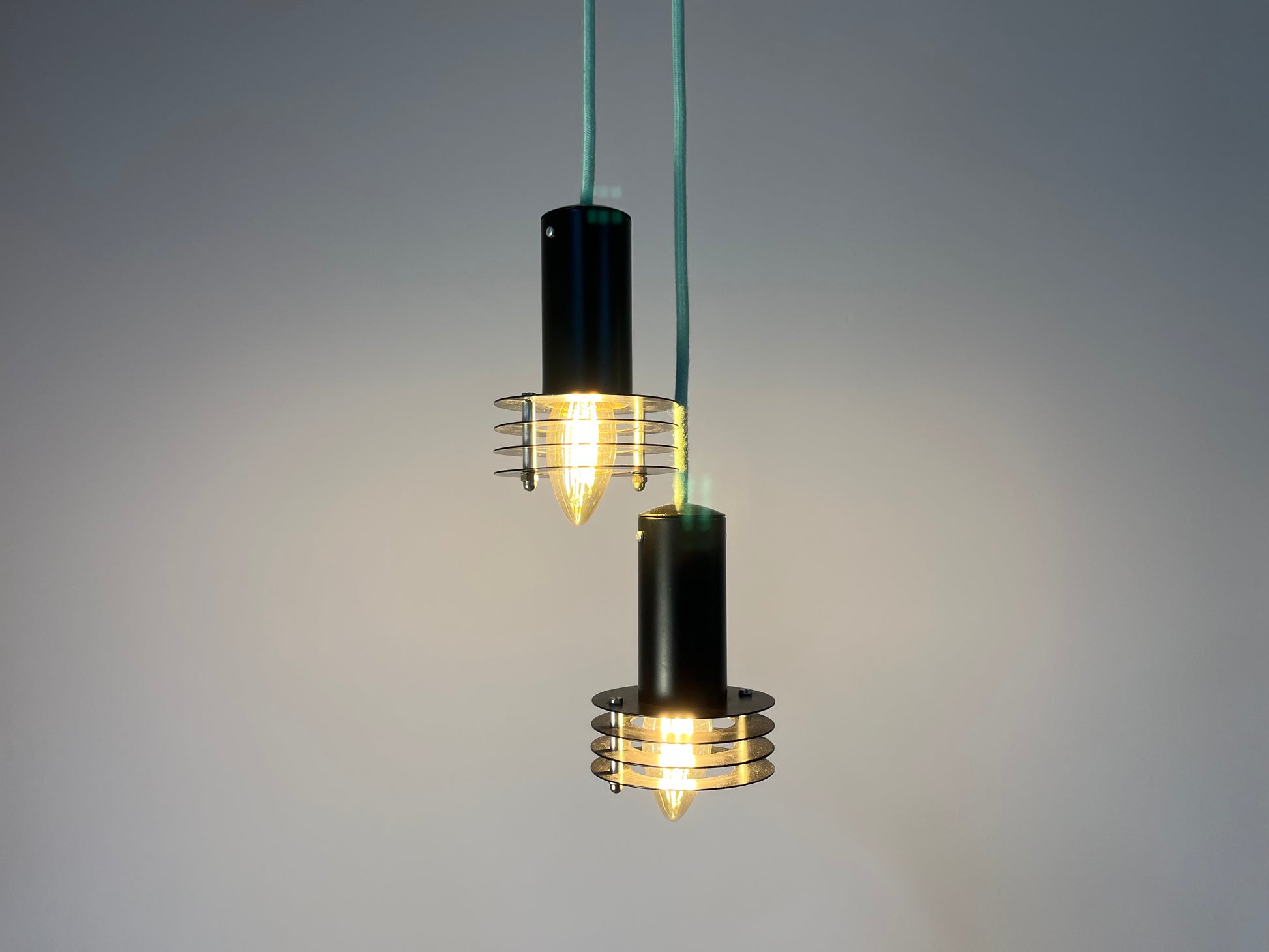 Set: 2x Lamellenlampe schwarz aus Dänemark