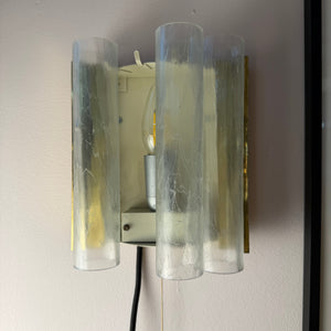 Wandlampe Eisglas Messing von Doria
