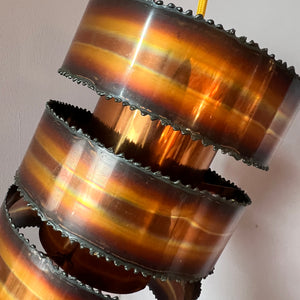 Brutalistische Kupfer Hängelampe von Svend Aage Holm Sørensen for Holm-Sørensen & Co