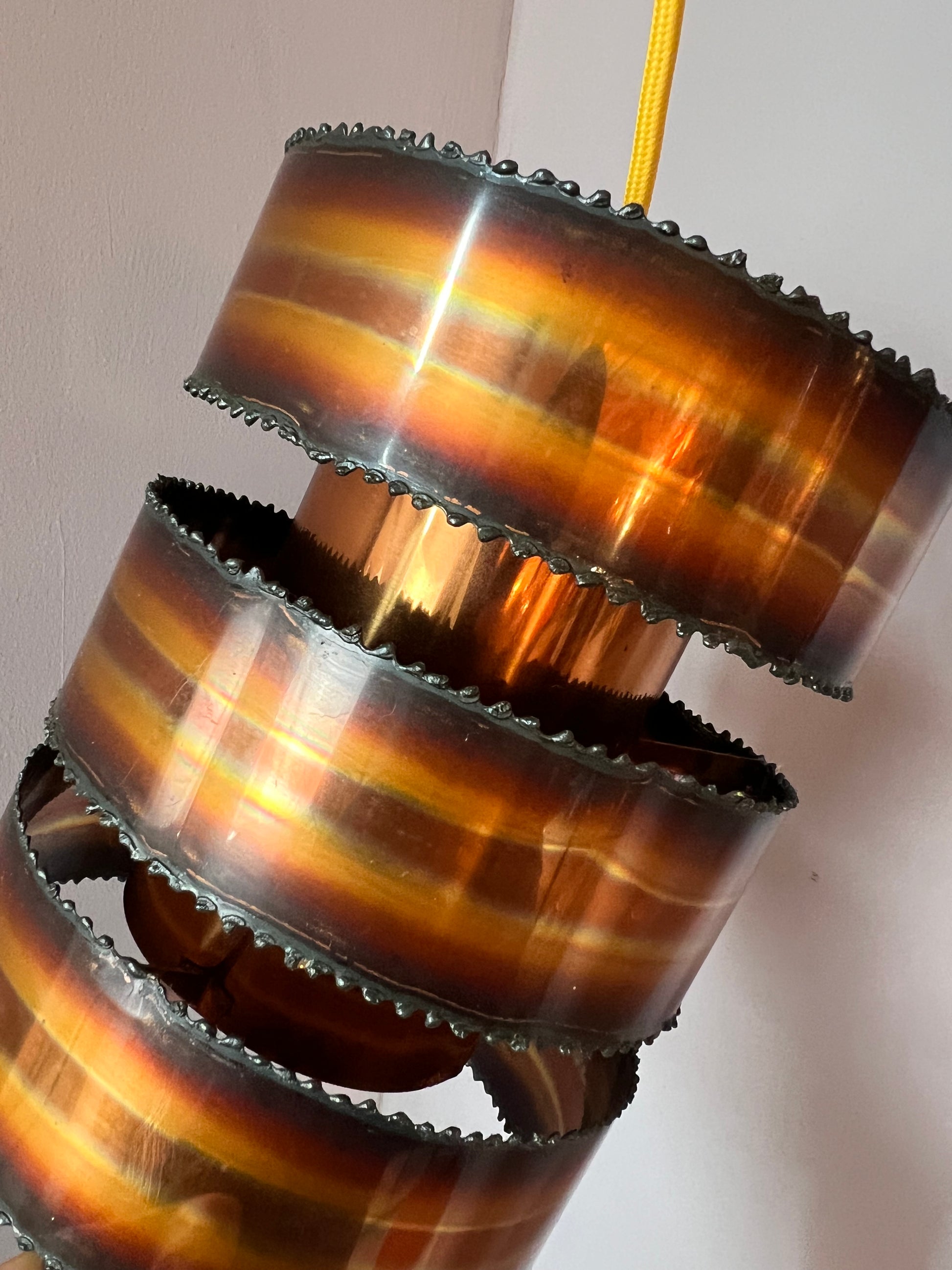 Brutalistische Kupfer Hängelampe von Svend Aage Holm Sørensen for Holm-Sørensen & Co