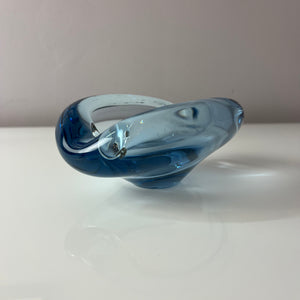 Aschenbecher hellblau Glas