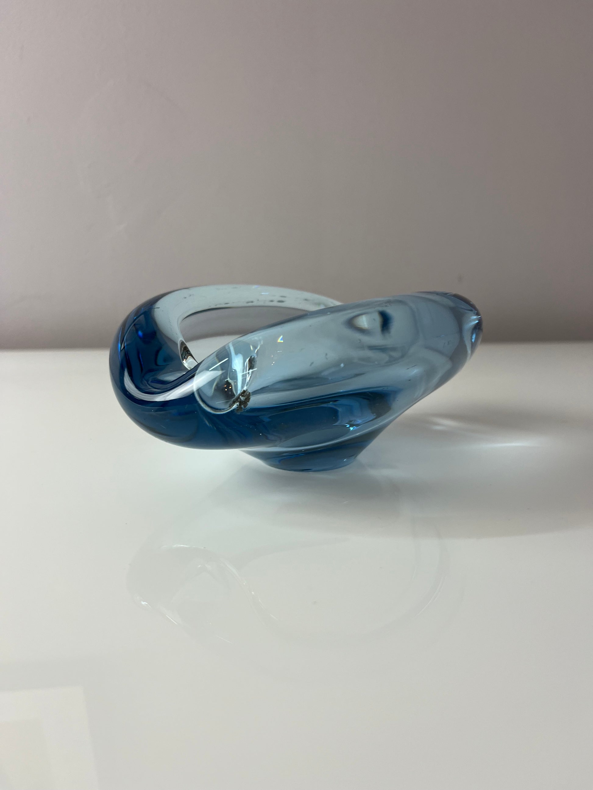 Aschenbecher hellblau Glas