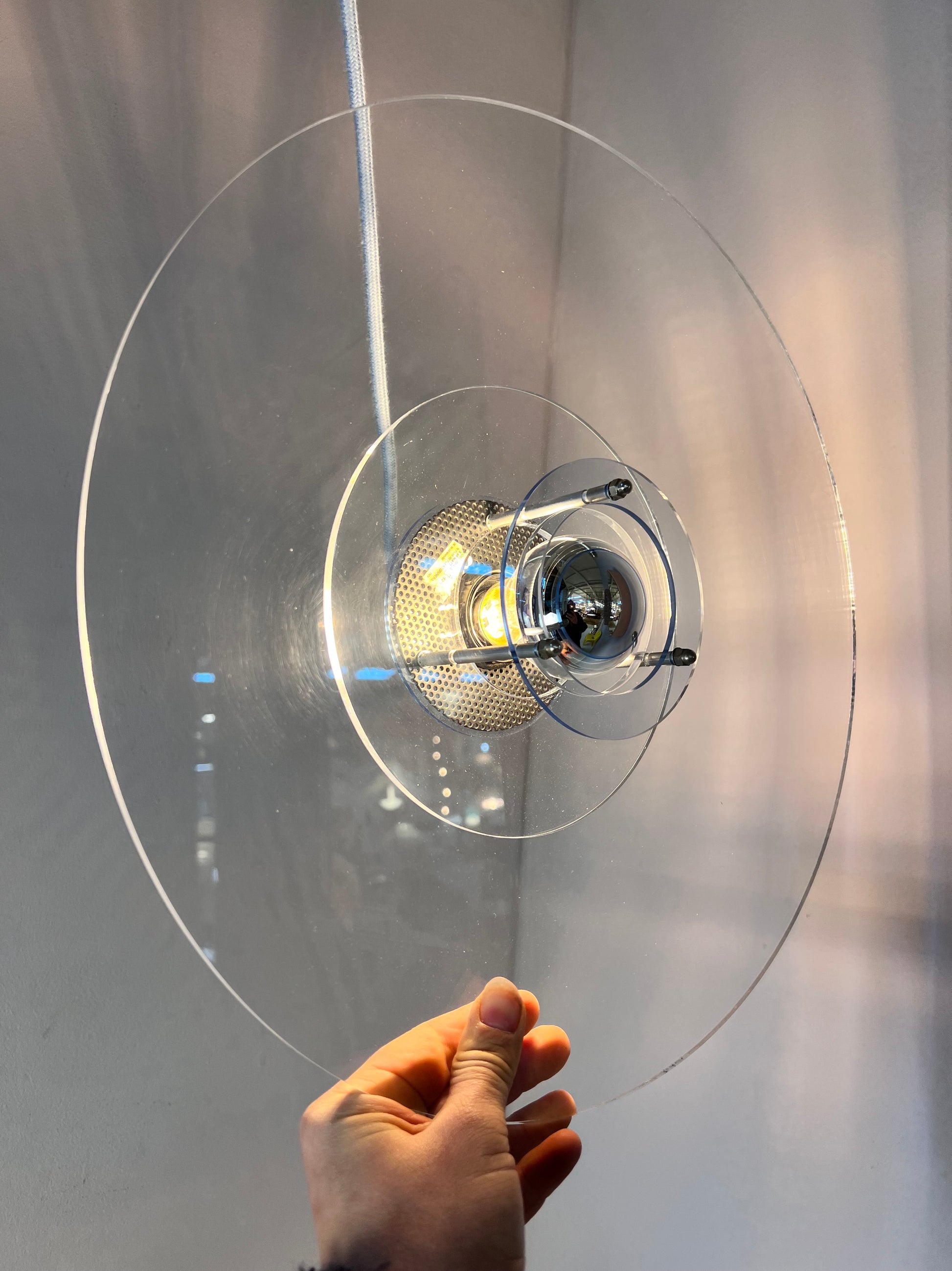 Lamellenlampe „Space“ Plexiglas aus Dänemark