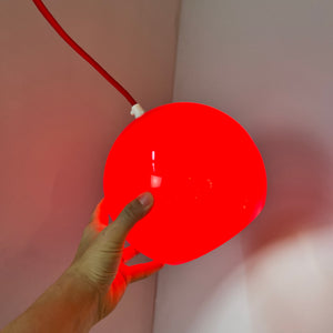 Kugellampe Kunststoff rot