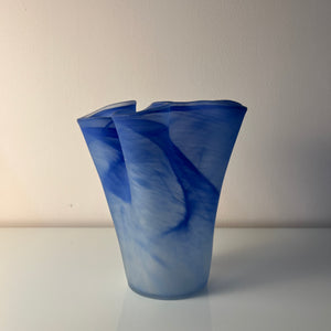 Vase Fazoletto blau Glas von Aida