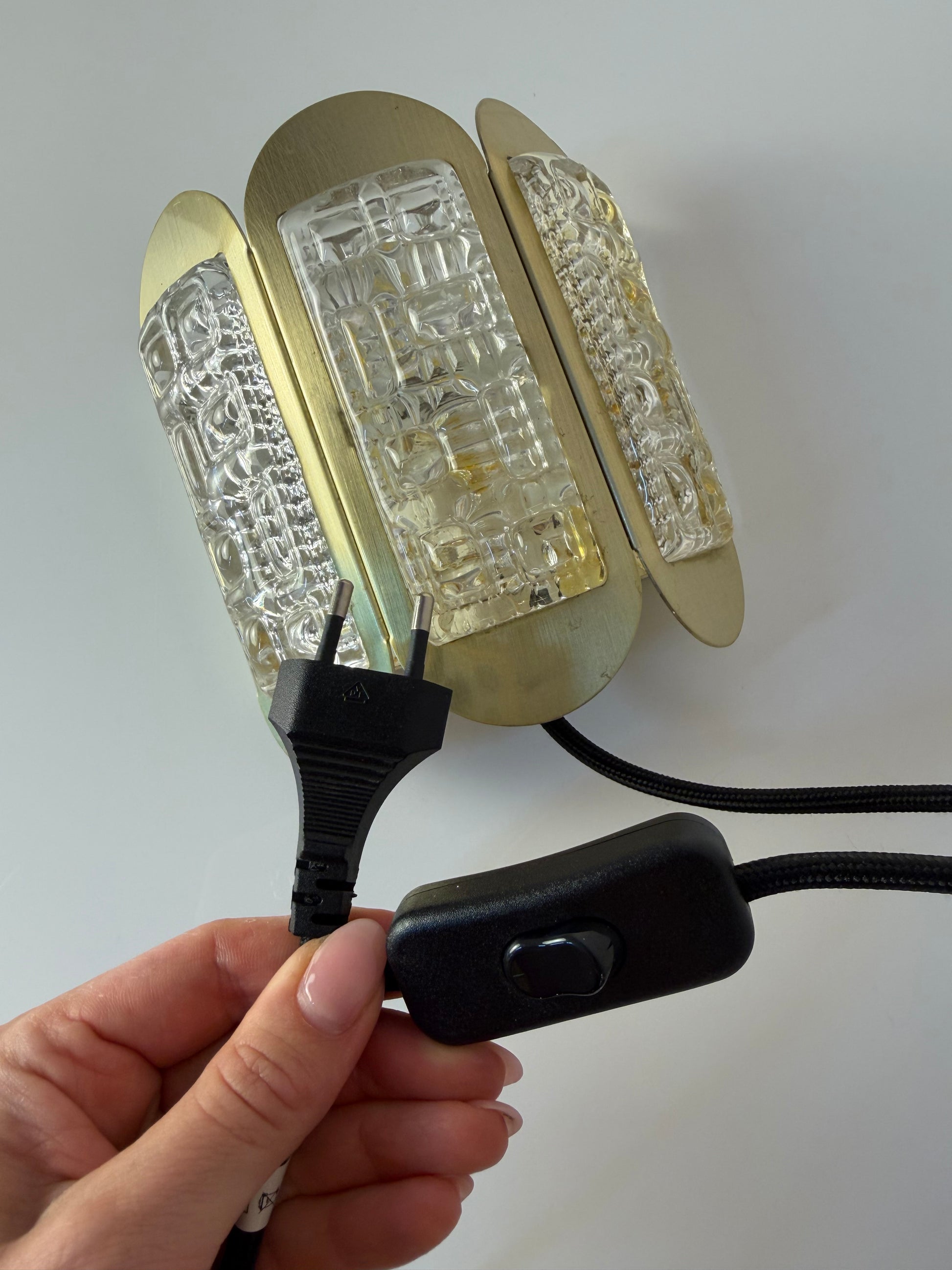 Wandlampe gold Glas von Vitrika