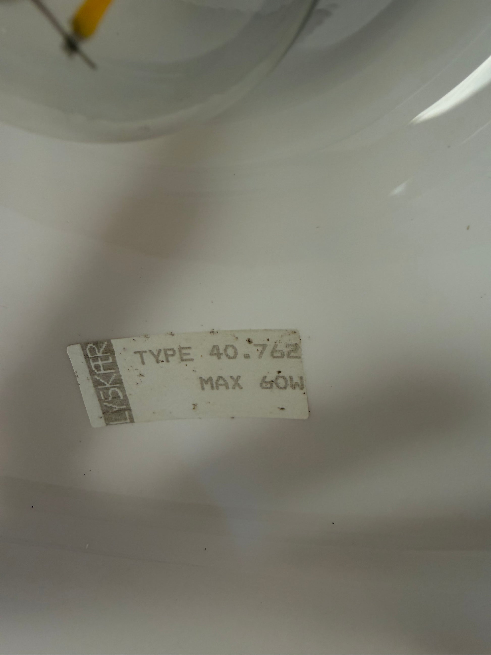 Hängelampe weiß glänzend Glas von Lyskær