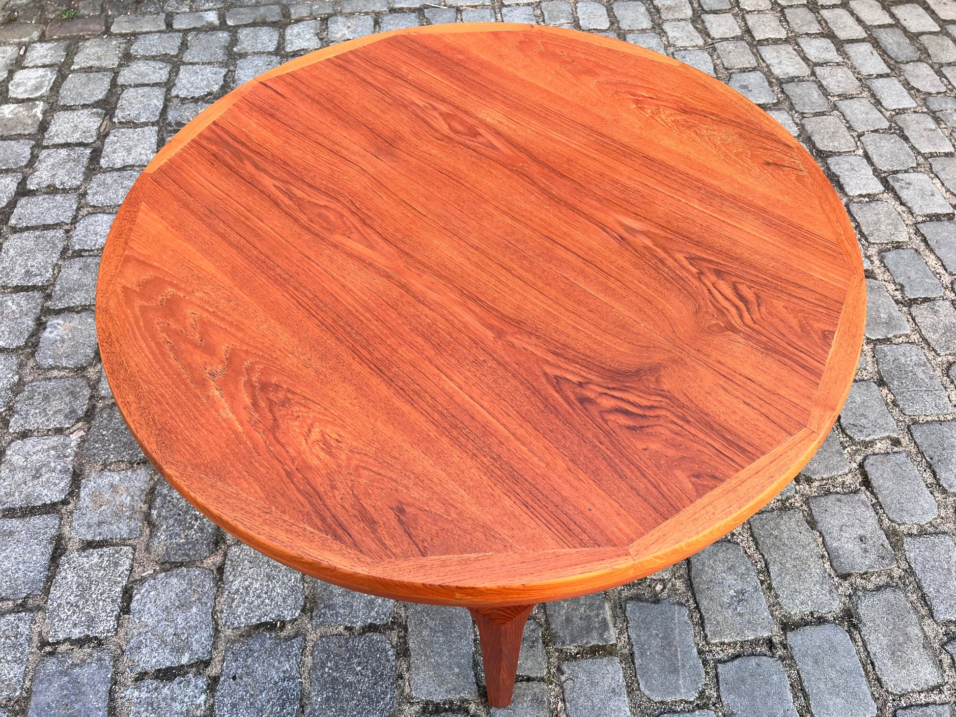 Runder ausziehbarer Esstisch Teak von Henry Rosengren Hansen