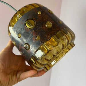 Hängelampe Kupfer Glas von Raak