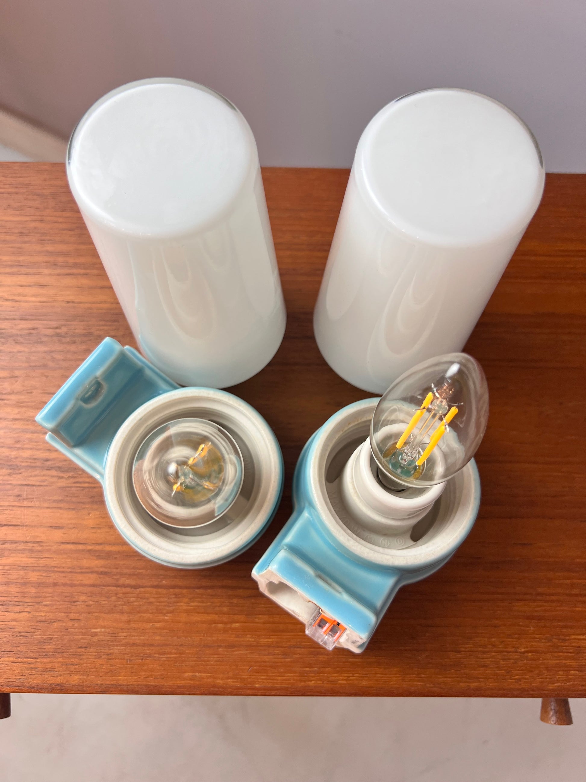 Set: 2x Wandlampe Modell 6080 von Sigvard Bernadotte für Ifö