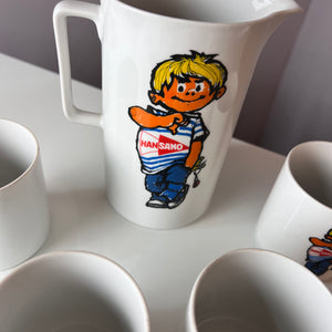 Set: 4 Becher & 1 Kanne Hansano von Schirnding Bavaria