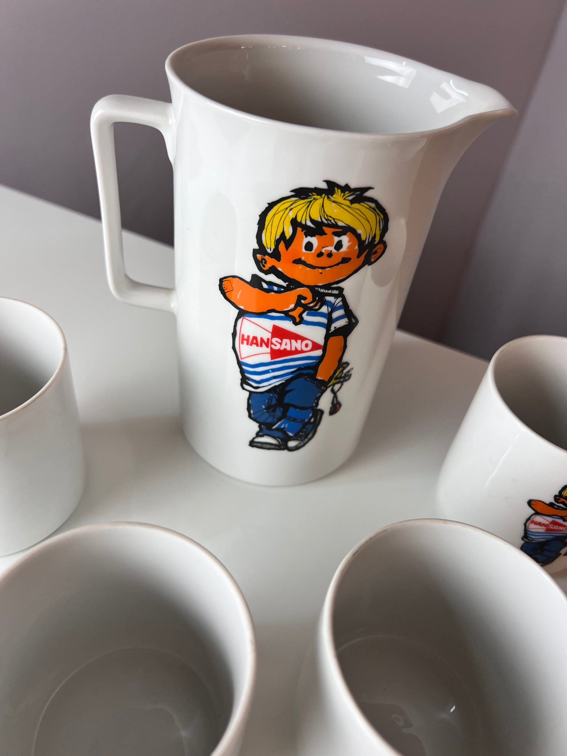 Set: 4 Becher & 1 Kanne Hansano von Schirnding Bavaria