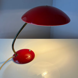 Schreibtischlampe Typ 6781 rot von Christian Dell für Kaiser Idell