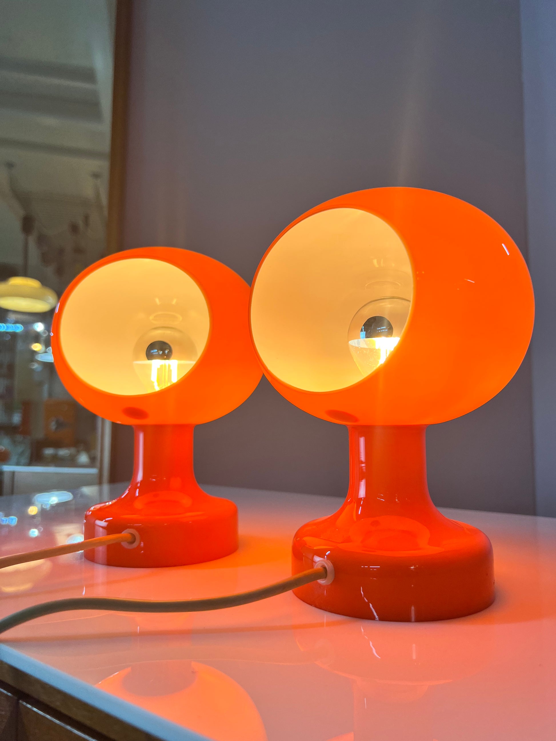 Tischlampe / Wandlampe Astronaut orange von Michael Bang für Holmegaard