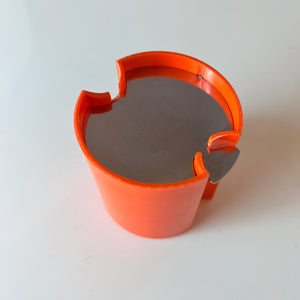 Becher orange von Jean-Pierre Vitrac für Diam