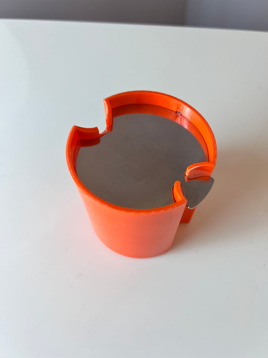 Becher orange von Jean-Pierre Vitrac für Diam