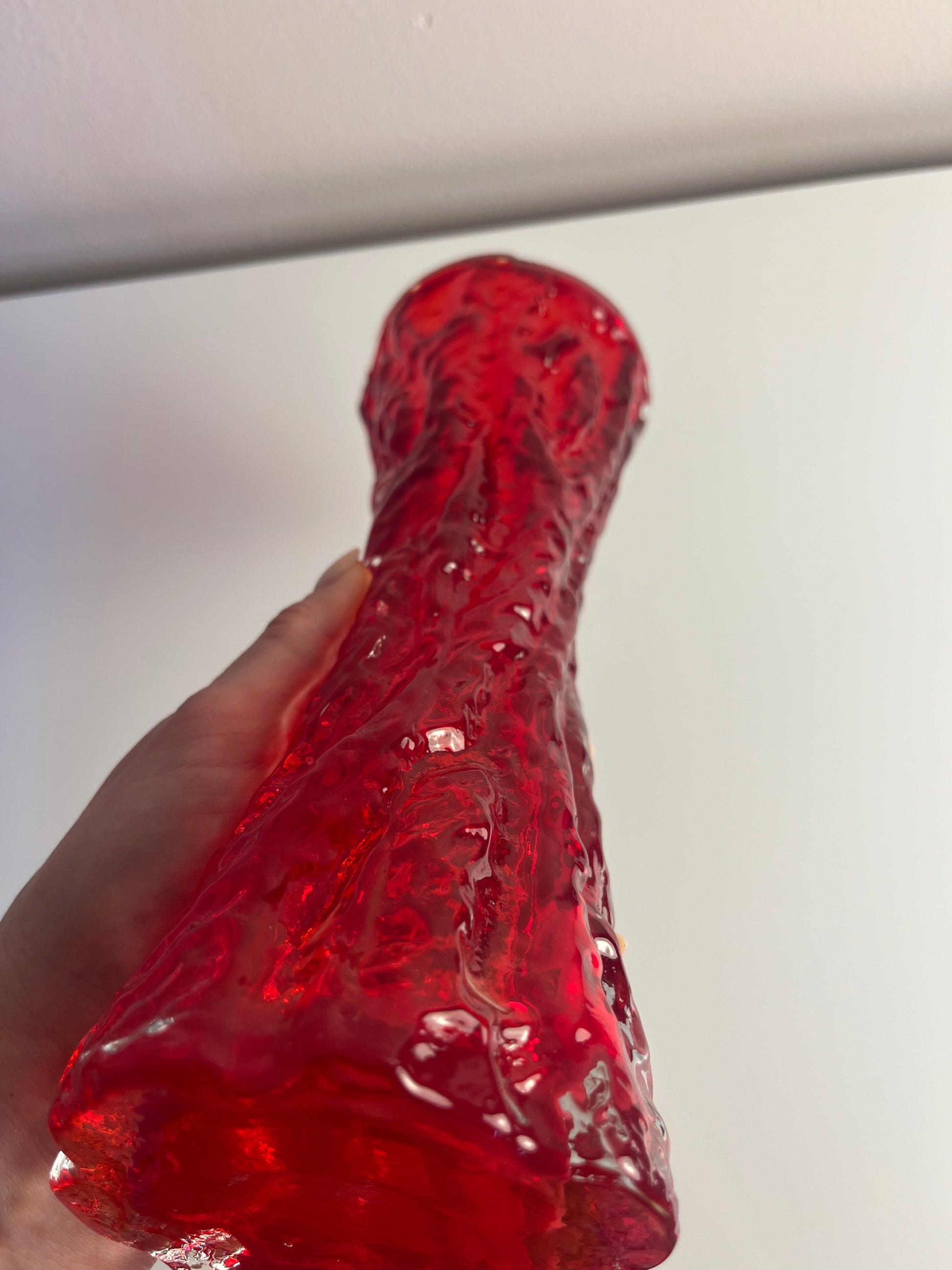 Set: 2 Vasen rot von Kurt Wokan für Ingrid Glas