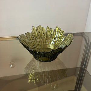 Schale Revontulet grau Glas von Tauno Wirkkala für Humppila