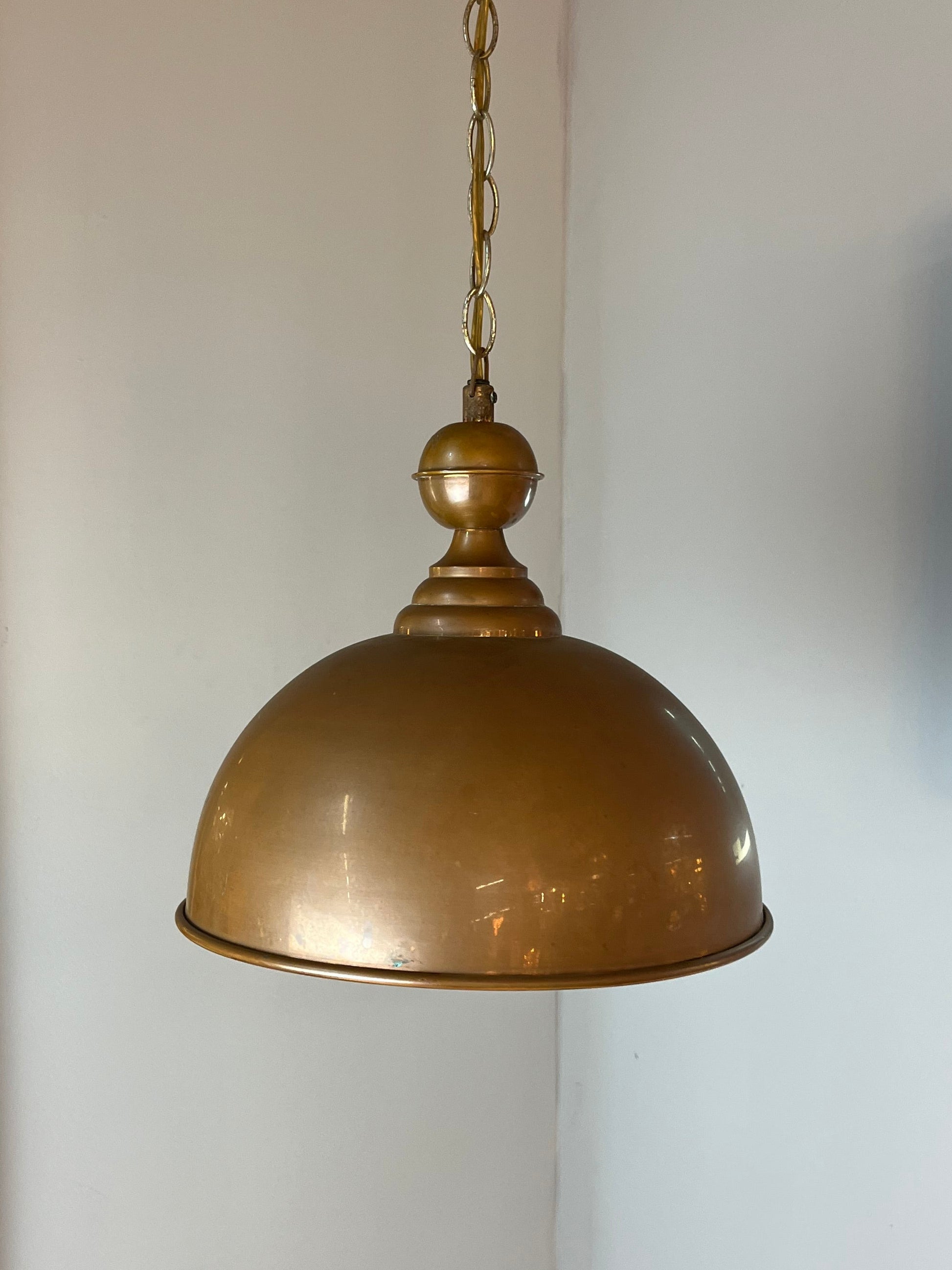 Hängelampe Kupfer mit Kette