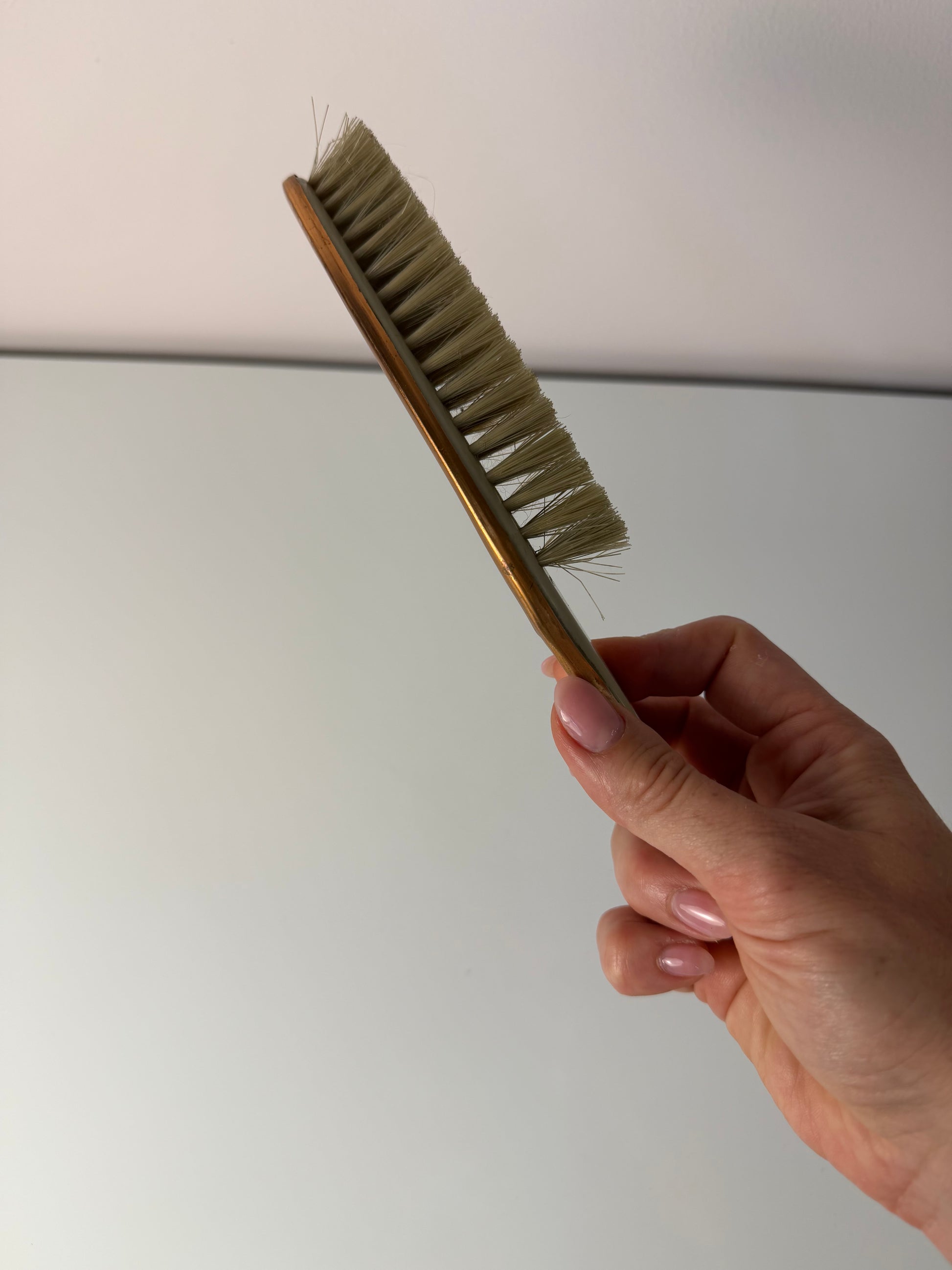 Handfeger mit Griff Kupferoptik