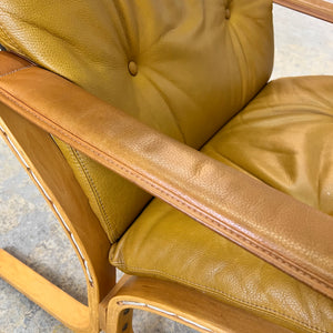 Sessel Siesta Echtleder von Ingmar Relling für Westnofa