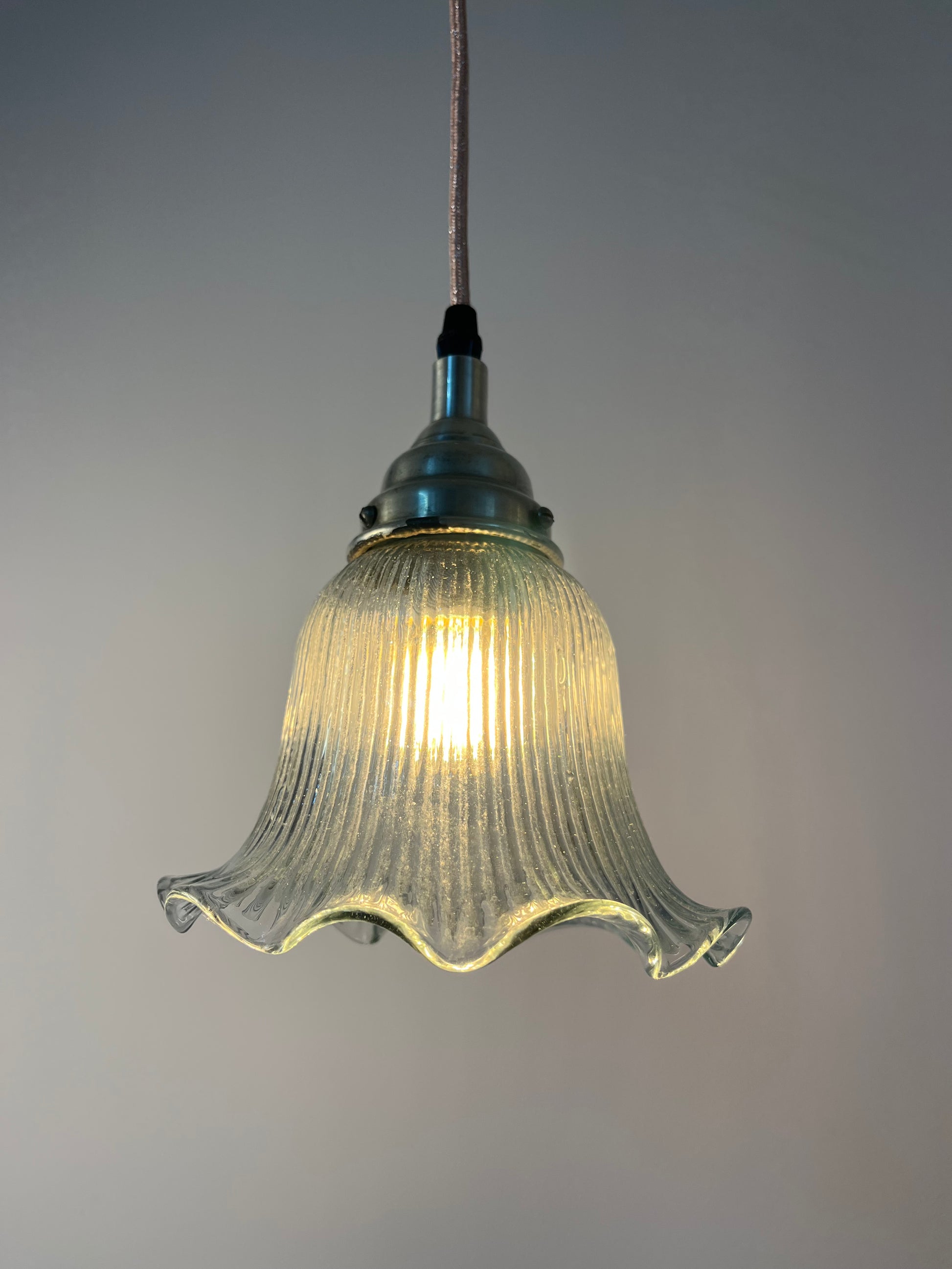 Blumenlampe Glas aus Dänemark