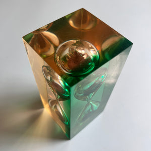 Sanduhr grün gelb 70er