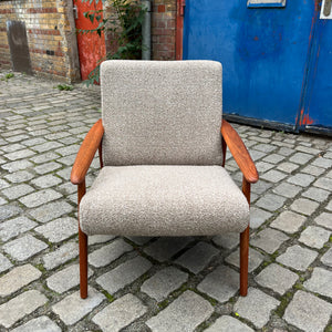 Sessel beige Teak aus Dänemark