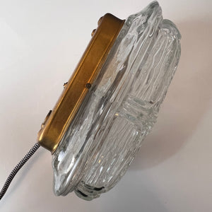 Wandlampe Strukturglas mit Kabel
