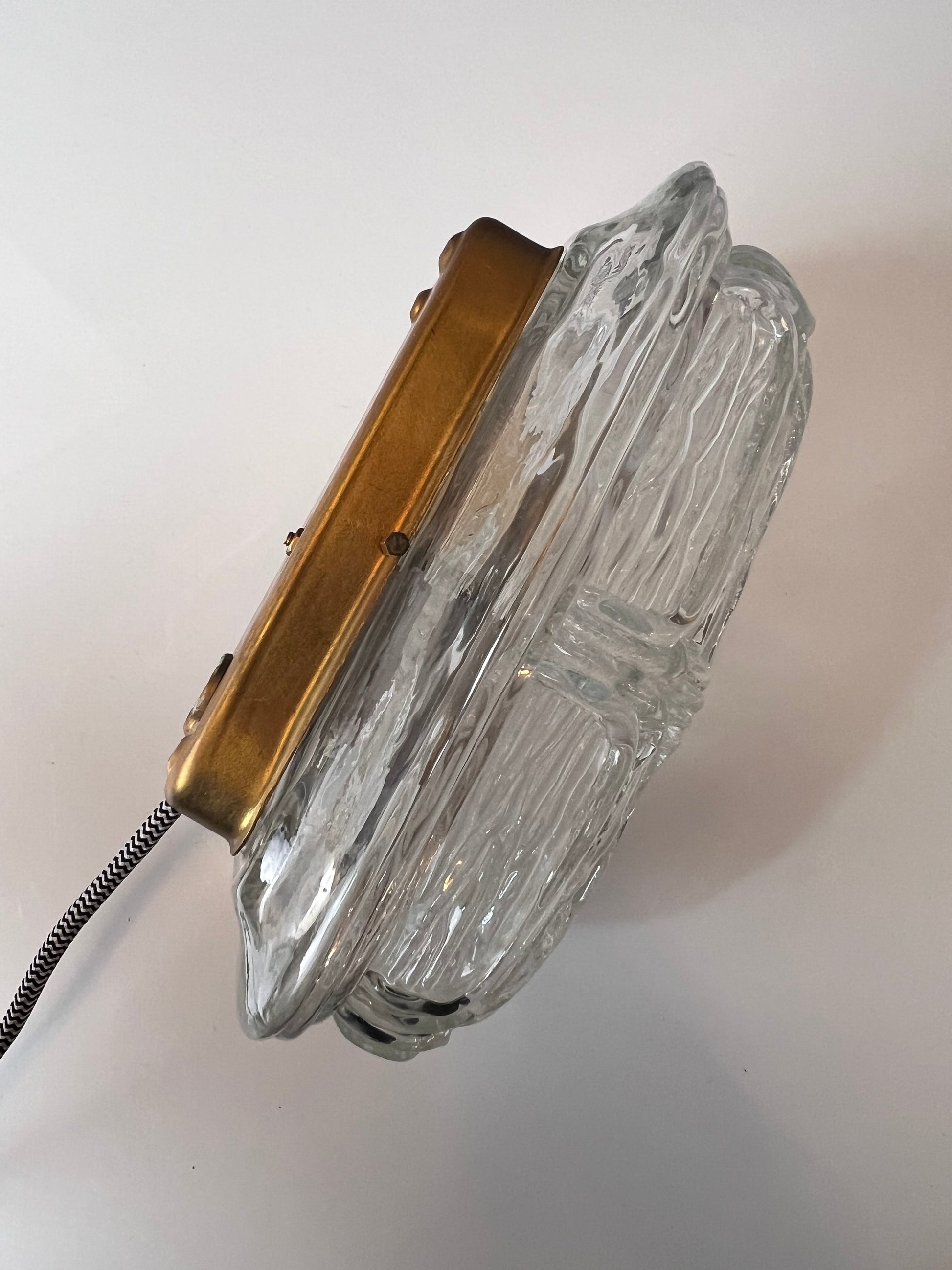 Wandlampe Strukturglas mit Kabel