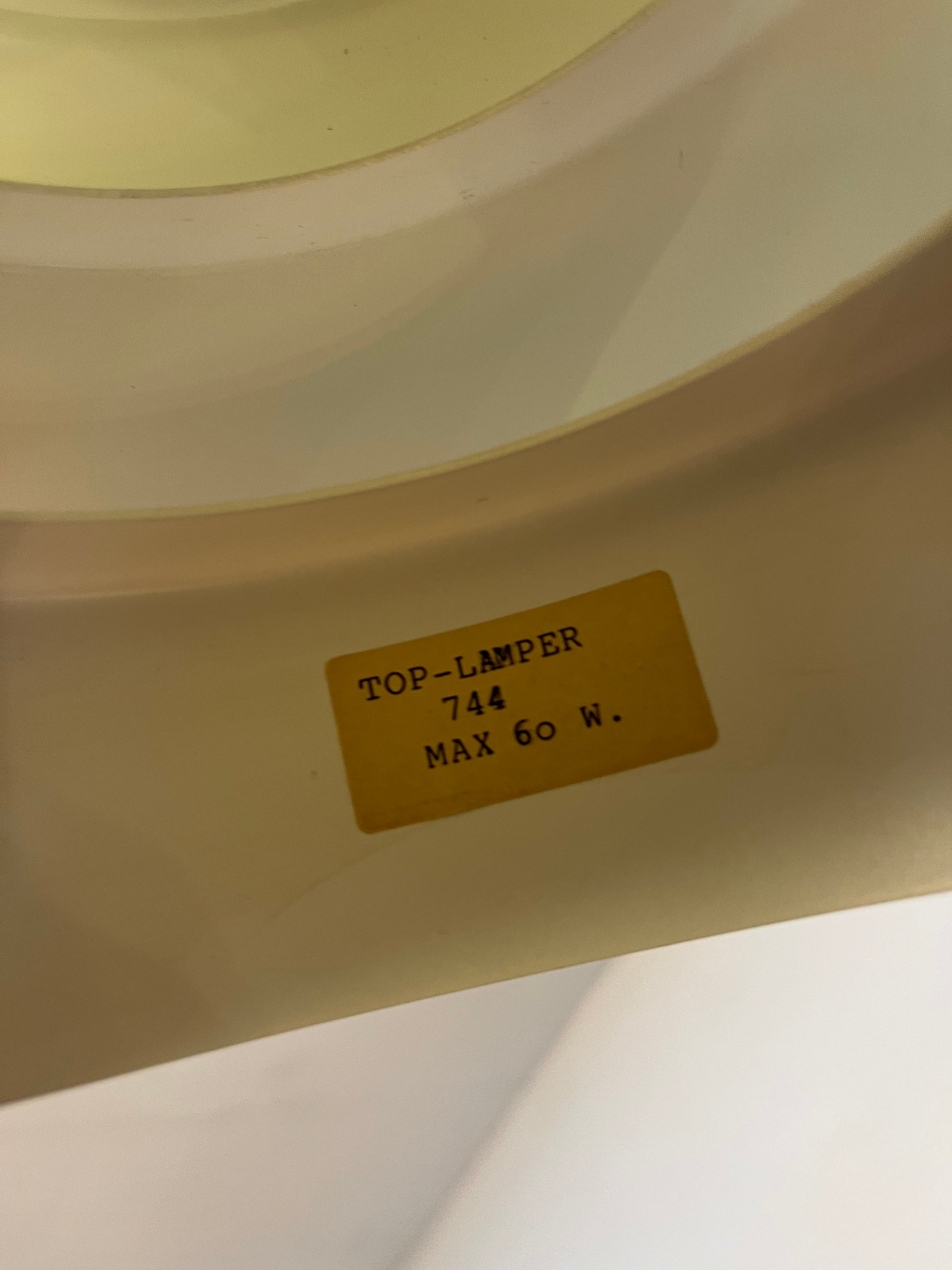 Lamellenlampe Modell 744 weiß von Top Lamper