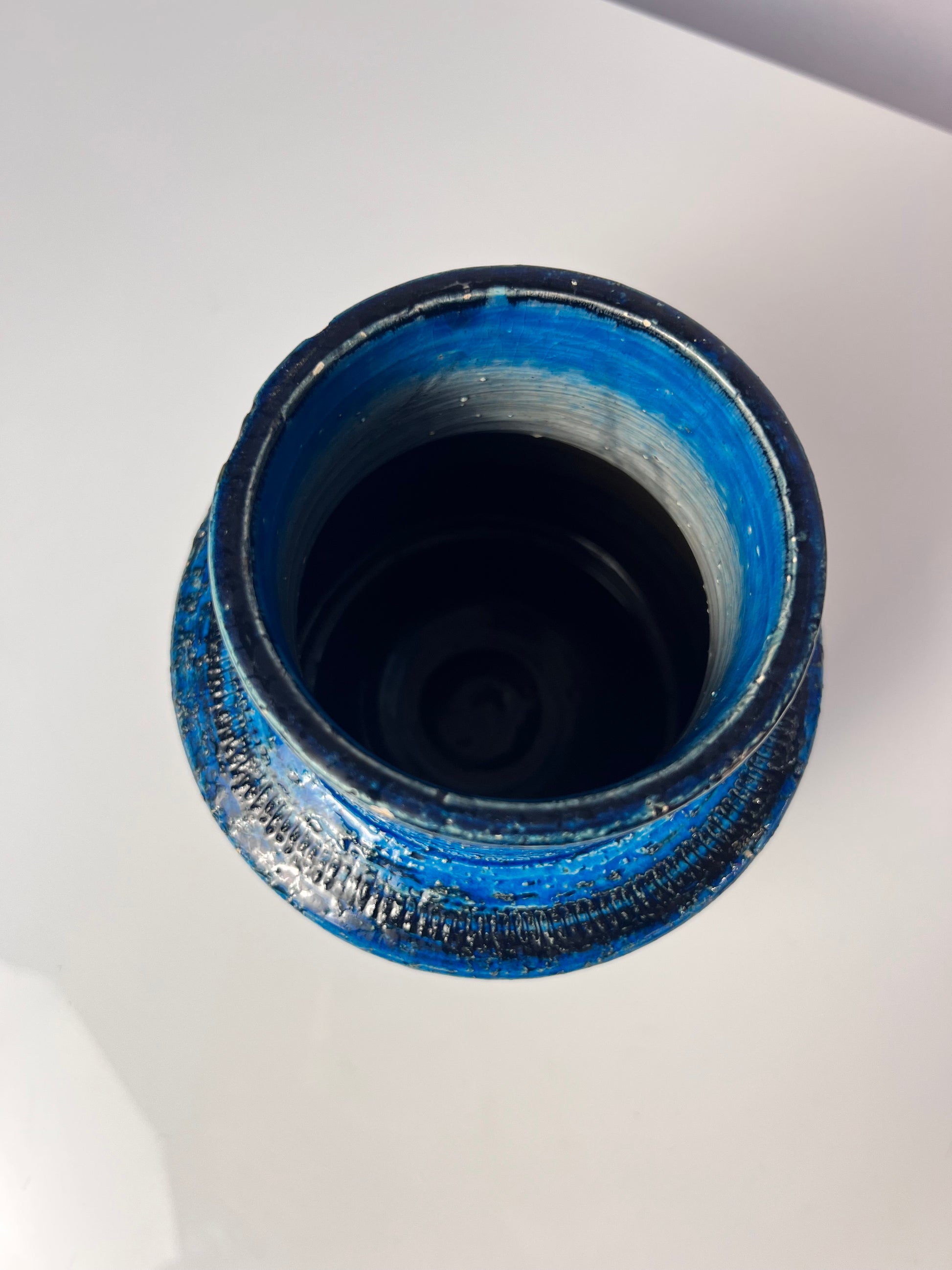 Vase Serie Rimini Blu von Aldo Londi für Bitossi