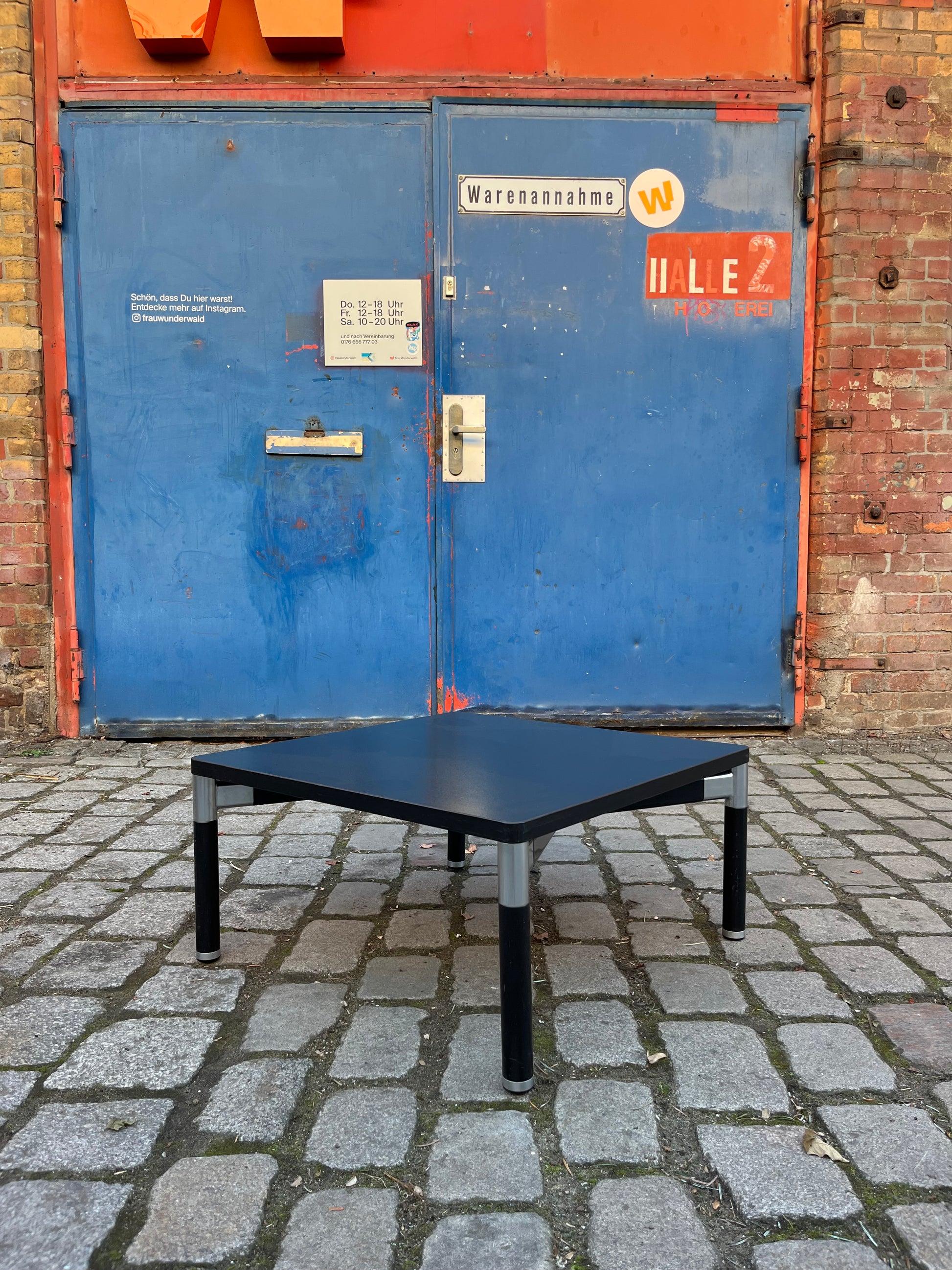 Couchtisch 712/T schwarz Zink von Hans Peter Piehl für Wilkhahn