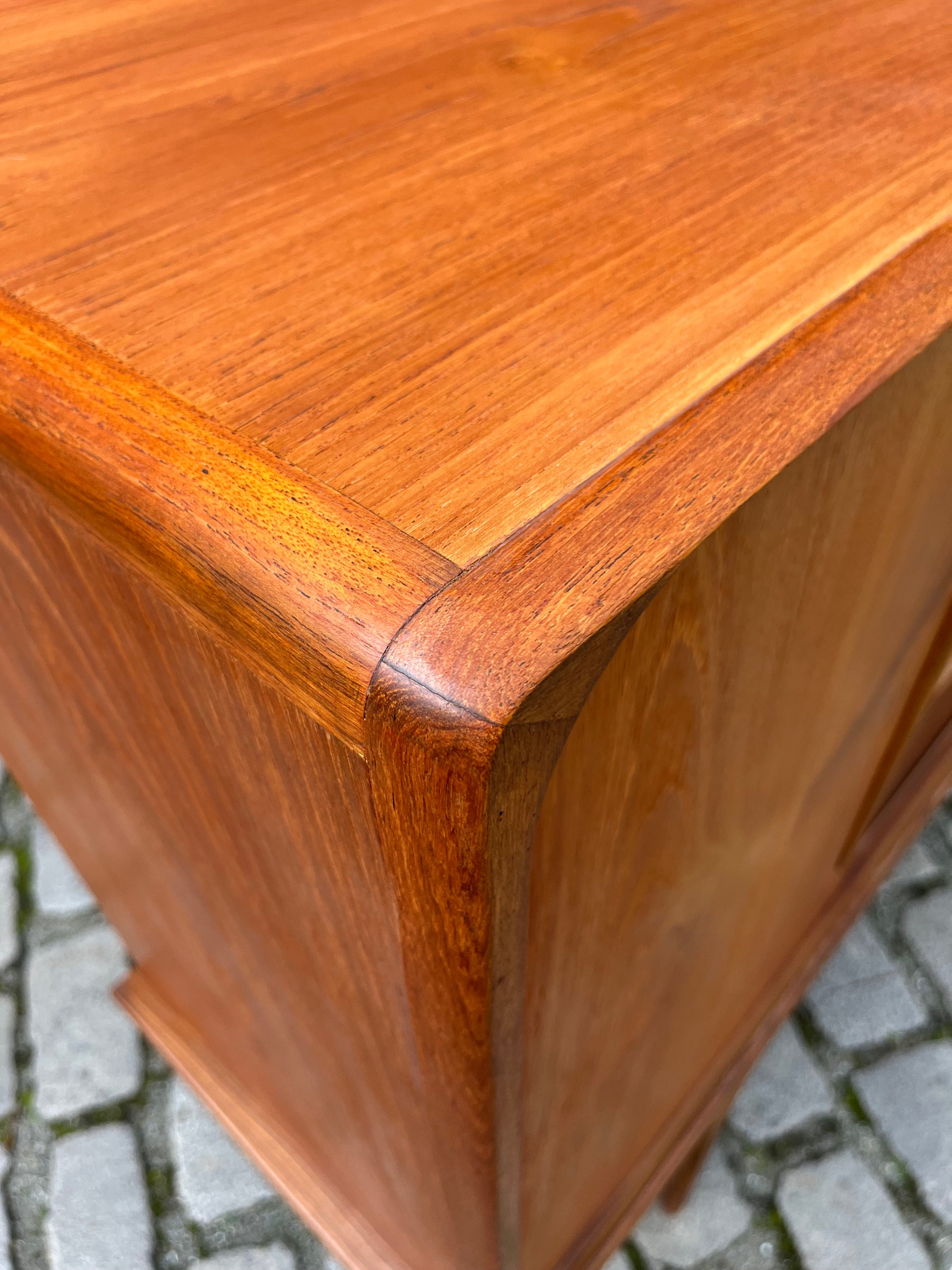 Highboard mit Vitrine Teak aus Dänemark