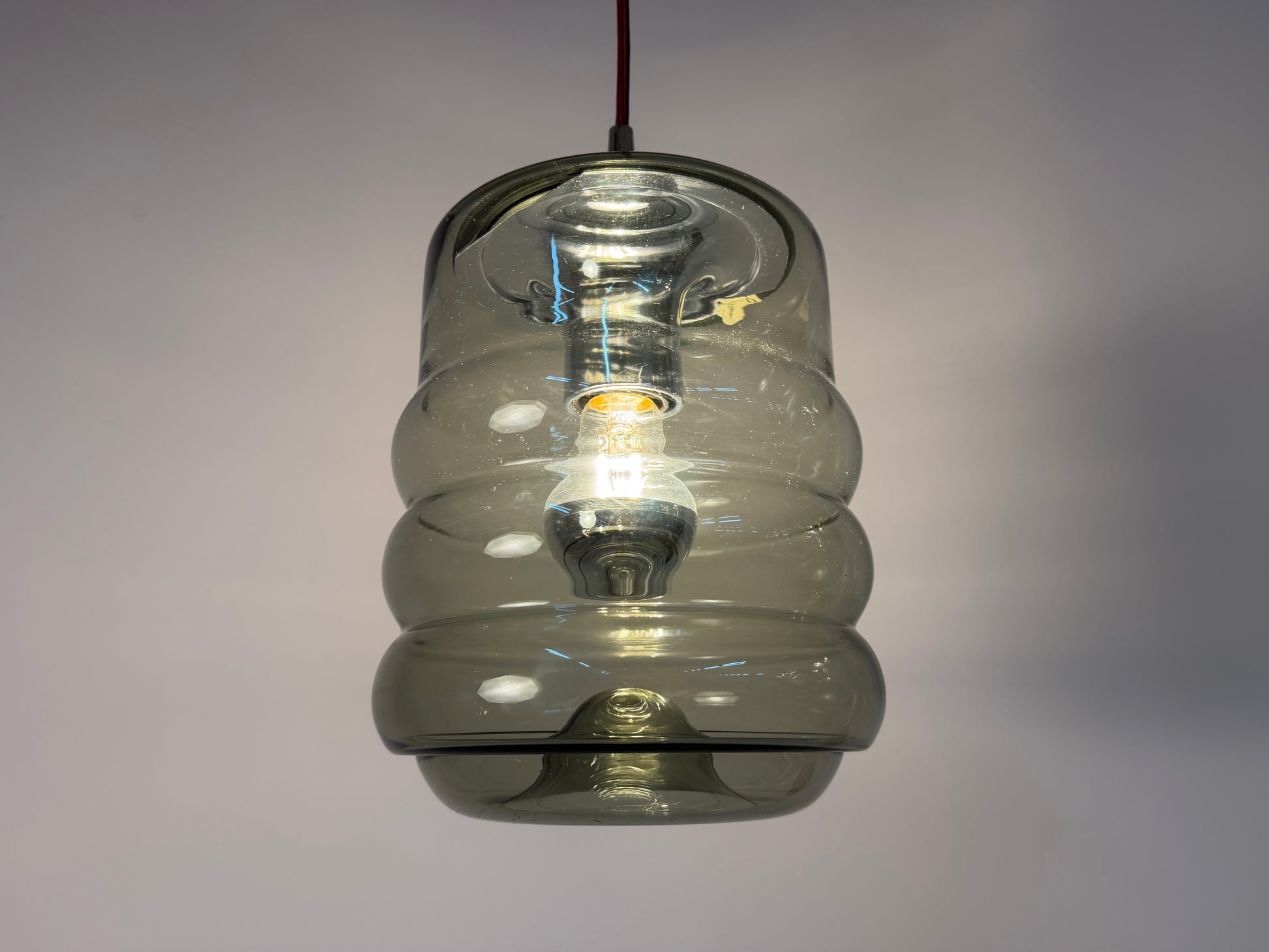 Hängelampe Rauchglas Chrom von Peill & Putzler