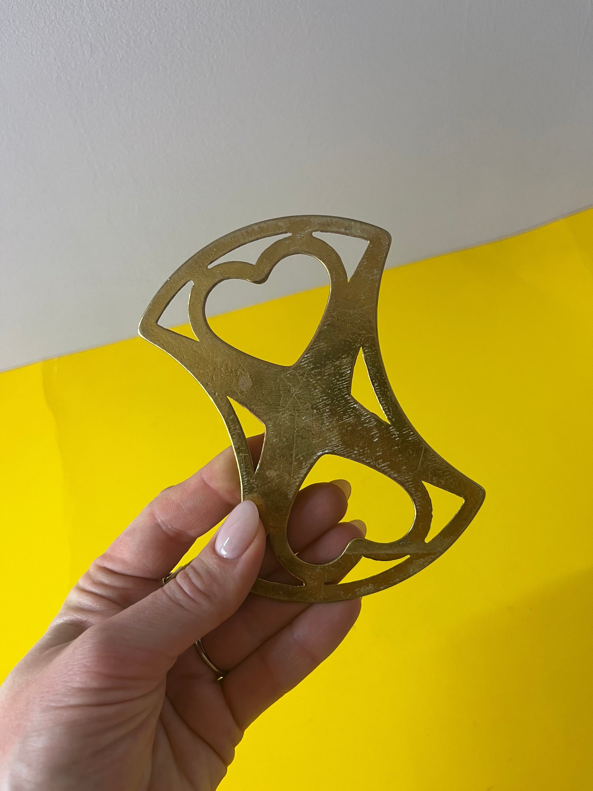 Kerzenständer Messing mit Herzen