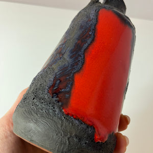 Vase Fat Lava rot dunkelbraun von Marei Keramik